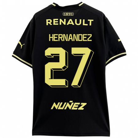 Kandiny Niño Camiseta Lucas Hernández #27 Negro 2ª Equipación 2023/24 La Camisa México