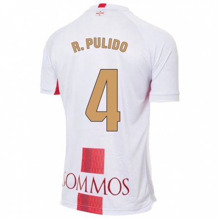 Kandiny Bambino Maglia Rubén Pulido #4 Bianco Kit Gara Away 2023/24 Maglietta