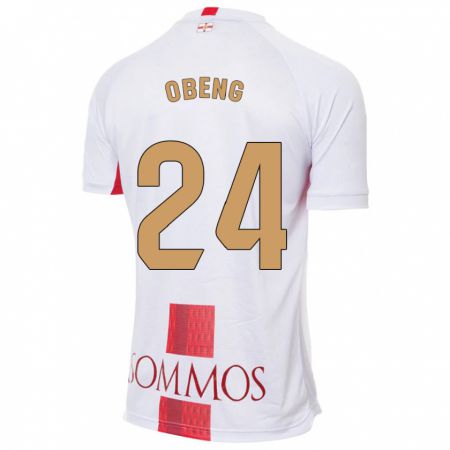 Kandiny Kinder Samuel Obeng #24 Weiß Auswärtstrikot Trikot 2023/24 T-Shirt Österreich