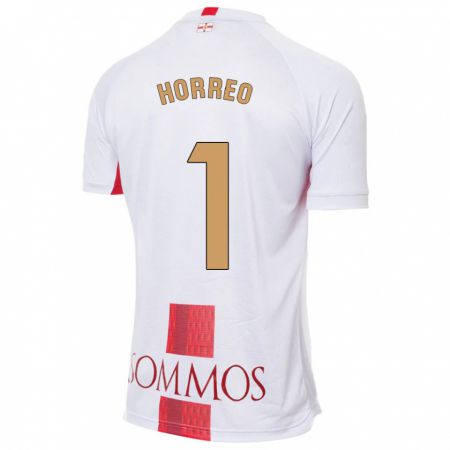 Kandiny Bambino Maglia Berto Hórreo #1 Bianco Kit Gara Away 2023/24 Maglietta