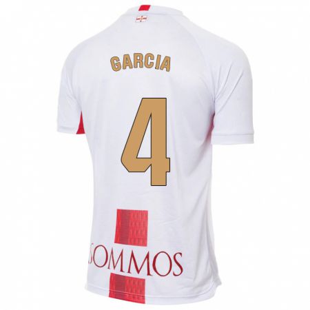 Kandiny Bambino Maglia Nacho García #4 Bianco Kit Gara Away 2023/24 Maglietta