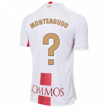 Kandiny Bambino Maglia Miguel Monteagudo #0 Bianco Kit Gara Away 2023/24 Maglietta