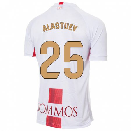 Kandiny Bambino Maglia Martina Alastuey #25 Bianco Kit Gara Away 2023/24 Maglietta