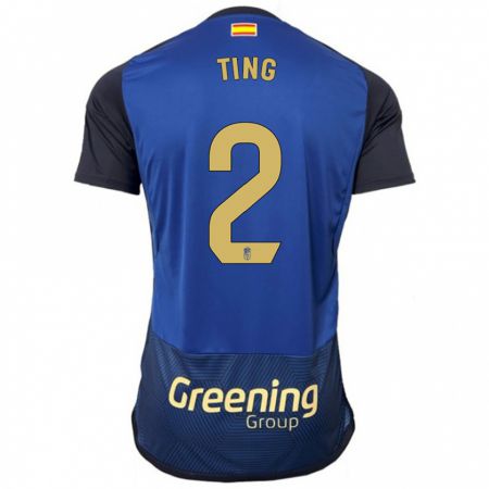 Kandiny Kinder Xie Ting #2 Marine Auswärtstrikot Trikot 2023/24 T-Shirt Österreich