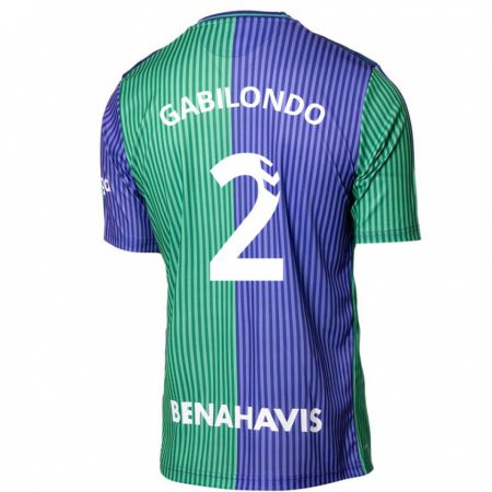 Kandiny Niño Camiseta Jokin Gabilondo #2 Verde Azul 2ª Equipación 2023/24 La Camisa México