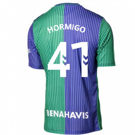 Kandiny Bambino Maglia Cintia Hormigo #41 Verde Blu Kit Gara Away 2023/24 Maglietta