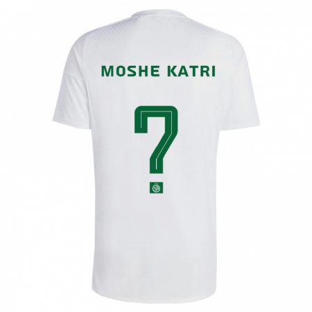 Kandiny Bambino Maglia Roy Moshe Katri #0 Verde Blu Kit Gara Away 2023/24 Maglietta