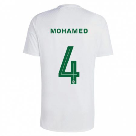 Kandiny Bambino Maglia Ali Mohamed #4 Verde Blu Kit Gara Away 2023/24 Maglietta