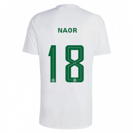 Kandiny Bambino Maglia Goni Naor #18 Verde Blu Kit Gara Away 2023/24 Maglietta