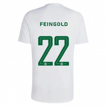 Kandiny Bambino Maglia Ilay Feingold #22 Verde Blu Kit Gara Away 2023/24 Maglietta