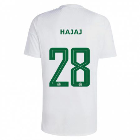 Kandiny Bambino Maglia Ilay Hajaj #28 Verde Blu Kit Gara Away 2023/24 Maglietta