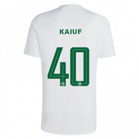 Kandiny Bambino Maglia Sharif Kaiuf #40 Verde Blu Kit Gara Away 2023/24 Maglietta