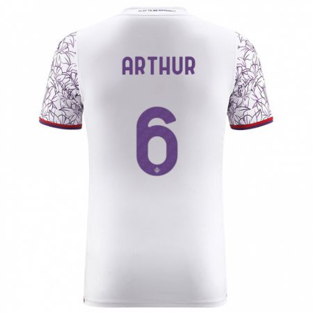 Kandiny Bambino Maglia Arthur Melo #6 Bianco Kit Gara Away 2023/24 Maglietta