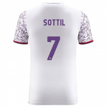 Kandiny Bambino Maglia Riccardo Sottil #7 Bianco Kit Gara Away 2023/24 Maglietta