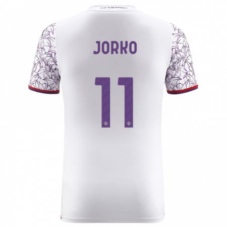 Kandiny Bambino Maglia Jonathan Ikoné #11 Bianco Kit Gara Away 2023/24 Maglietta