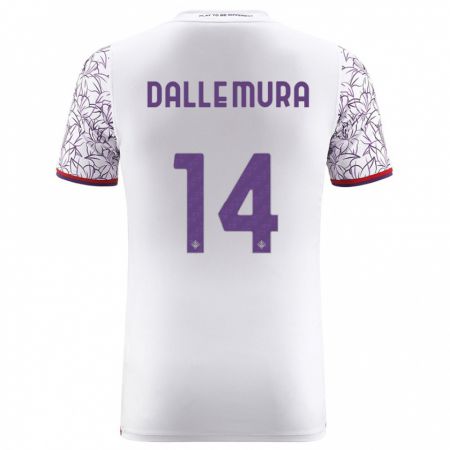 Kandiny Bambino Maglia Christian Dalle Mura #14 Bianco Kit Gara Away 2023/24 Maglietta