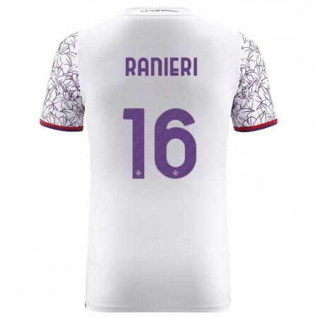 Kandiny Bambino Maglia Luca Ranieri #16 Bianco Kit Gara Away 2023/24 Maglietta