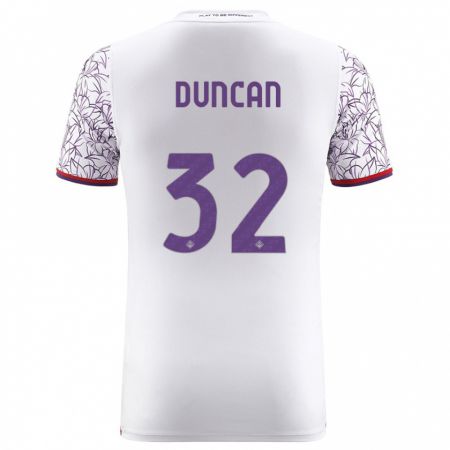 Kandiny Bambino Maglia Alfred Duncan #32 Bianco Kit Gara Away 2023/24 Maglietta