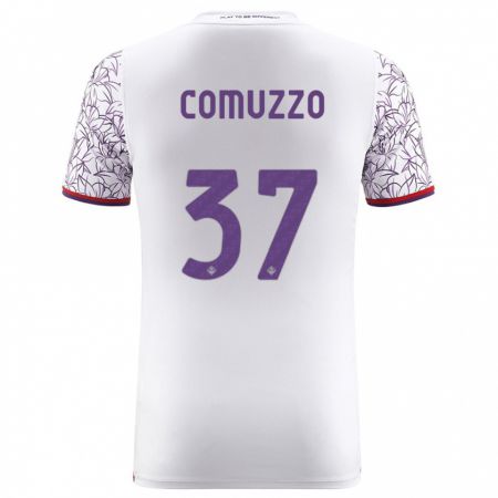 Kandiny Kinder Pietro Comuzzo #37 Weiß Auswärtstrikot Trikot 2023/24 T-Shirt Österreich