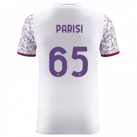 Kandiny Bambino Maglia Fabiano Parisi #65 Bianco Kit Gara Away 2023/24 Maglietta