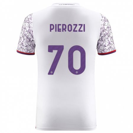 Kandiny Bambino Maglia Niccolò Pierozzi #70 Bianco Kit Gara Away 2023/24 Maglietta