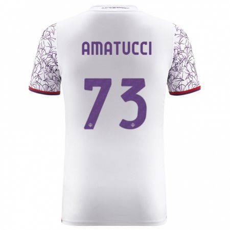 Kandiny Kinder Lorenzo Amatucci #73 Weiß Auswärtstrikot Trikot 2023/24 T-Shirt Österreich