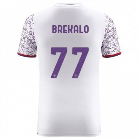 Kandiny Kinder Josip Brekalo #77 Weiß Auswärtstrikot Trikot 2023/24 T-Shirt Österreich