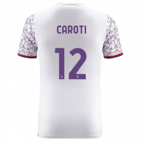 Kandiny Bambino Maglia Filippo Caroti #12 Bianco Kit Gara Away 2023/24 Maglietta