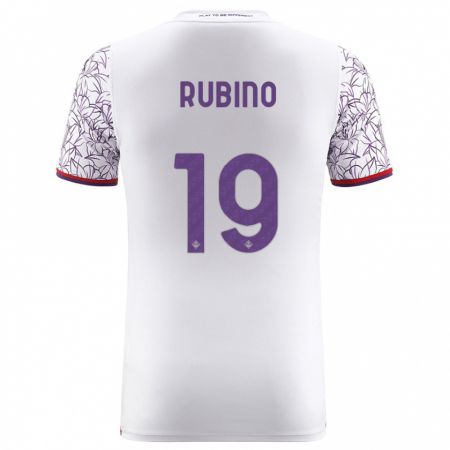 Kandiny Bambino Maglia Tommaso Rubino #19 Bianco Kit Gara Away 2023/24 Maglietta