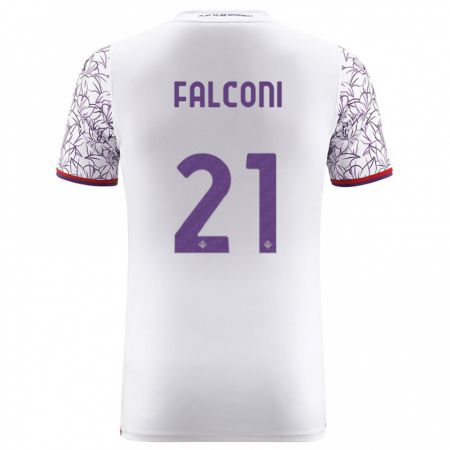 Kandiny Bambino Maglia Niccolò Falconi #21 Bianco Kit Gara Away 2023/24 Maglietta