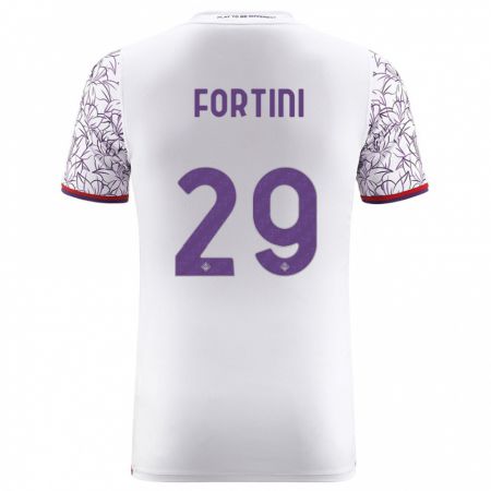 Kandiny Bambino Maglia Niccolò Fortini #29 Bianco Kit Gara Away 2023/24 Maglietta