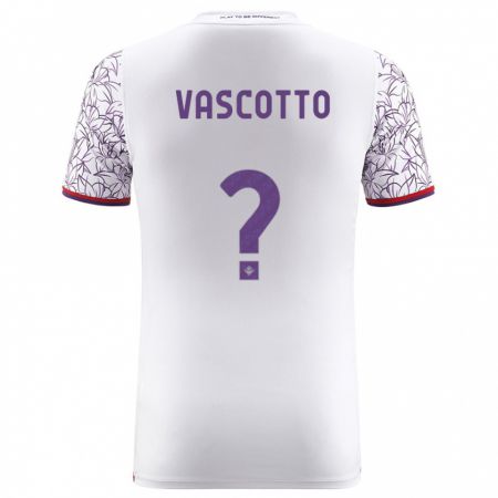 Kandiny Bambino Maglia Edoardo Vascotto #0 Bianco Kit Gara Away 2023/24 Maglietta