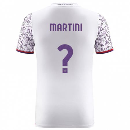 Kandiny Bambino Maglia Niko Martini #0 Bianco Kit Gara Away 2023/24 Maglietta