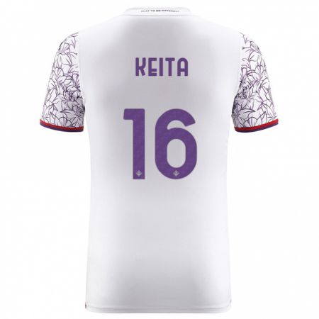 Kandiny Bambino Maglia Bala Keita #16 Bianco Kit Gara Away 2023/24 Maglietta