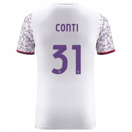 Kandiny Bambino Maglia Gabriele Conti #31 Bianco Kit Gara Away 2023/24 Maglietta