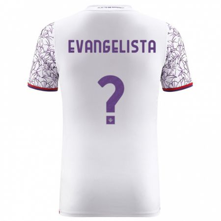 Kandiny Bambino Maglia Carlo Evangelista #0 Bianco Kit Gara Away 2023/24 Maglietta