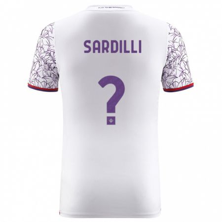 Kandiny Bambino Maglia Davide Sardilli #0 Bianco Kit Gara Away 2023/24 Maglietta