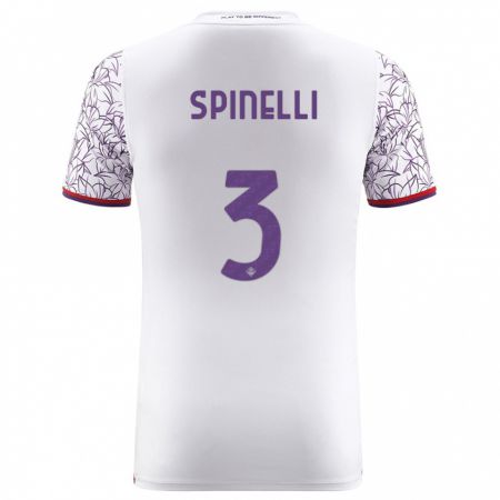 Kandiny Bambino Maglia Giorgia Spinelli #3 Bianco Kit Gara Away 2023/24 Maglietta