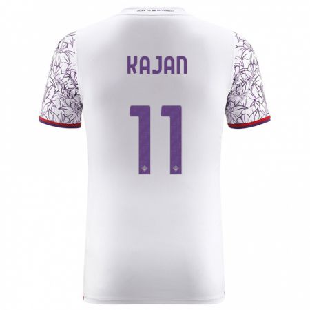 Kandiny Bambino Maglia Zsanett Kaján #11 Bianco Kit Gara Away 2023/24 Maglietta