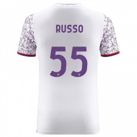 Kandiny Bambino Maglia Federica Russo #55 Bianco Kit Gara Away 2023/24 Maglietta