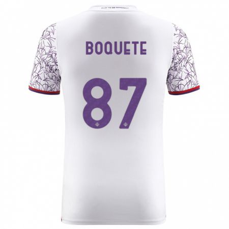 Kandiny Bambino Maglia Verónica Boquete #87 Bianco Kit Gara Away 2023/24 Maglietta