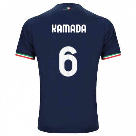 Kandiny Kinder Daichi Kamada #6 Marine Auswärtstrikot Trikot 2023/24 T-Shirt Österreich