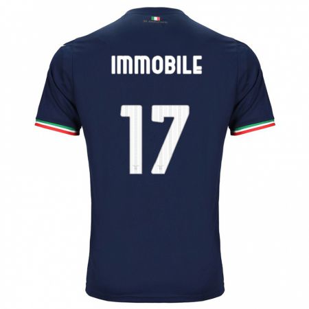 Kandiny Kinder Ciro Immobile #17 Marine Auswärtstrikot Trikot 2023/24 T-Shirt Österreich