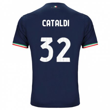 Kandiny Kinderen Danilo Cataldi #32 Marine Uitshirt Uittenue 2023/24 T-Shirt België