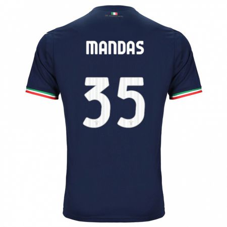 Kandiny Bambino Maglia Christos Mandas #35 Marina Militare Kit Gara Away 2023/24 Maglietta