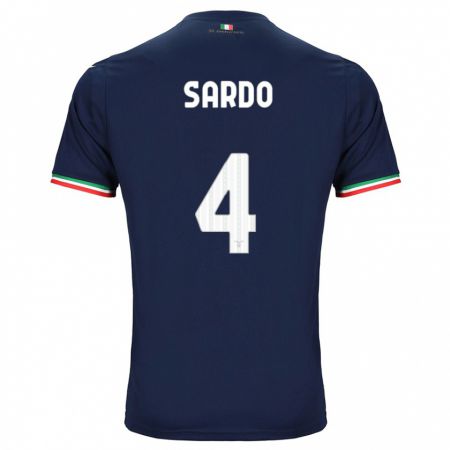 Kandiny Kinder Jacopo Sardo #4 Marine Auswärtstrikot Trikot 2023/24 T-Shirt Österreich