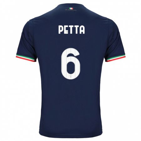 Kandiny Bambino Maglia Andrea Petta #6 Marina Militare Kit Gara Away 2023/24 Maglietta