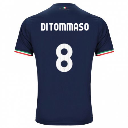 Kandiny Bambino Maglia Leonardo Di Tommaso #8 Marina Militare Kit Gara Away 2023/24 Maglietta