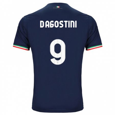 Kandiny Kinder Lorenzo D'agostini #9 Marine Auswärtstrikot Trikot 2023/24 T-Shirt Österreich