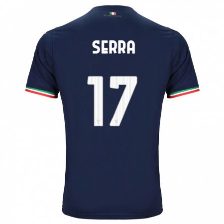 Kandiny Kinder Federico Serra #17 Marine Auswärtstrikot Trikot 2023/24 T-Shirt Österreich